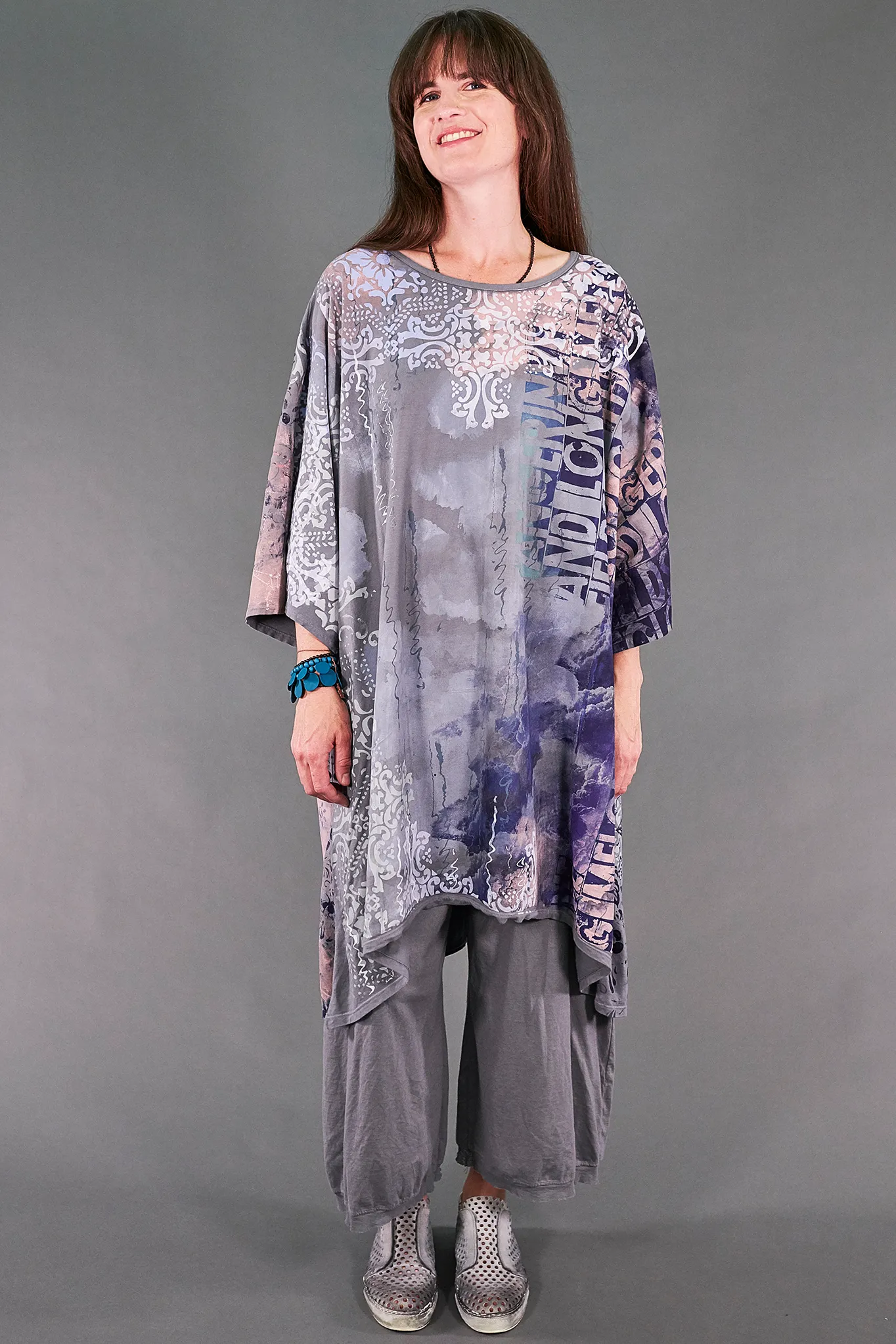 1255 Art Tunic Mega Art Blue Dreaming-Pewter