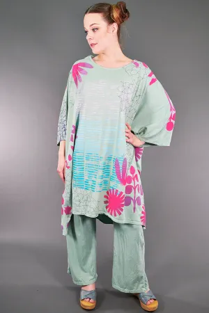 1255 Oversize Tunic Tee Aquamarine-P