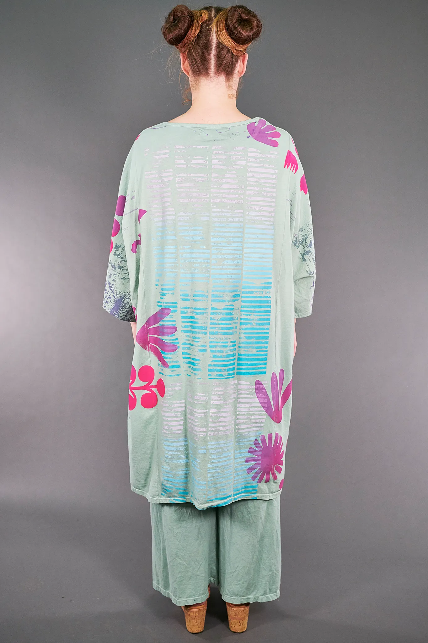 1255 Oversize Tunic Tee Aquamarine-P