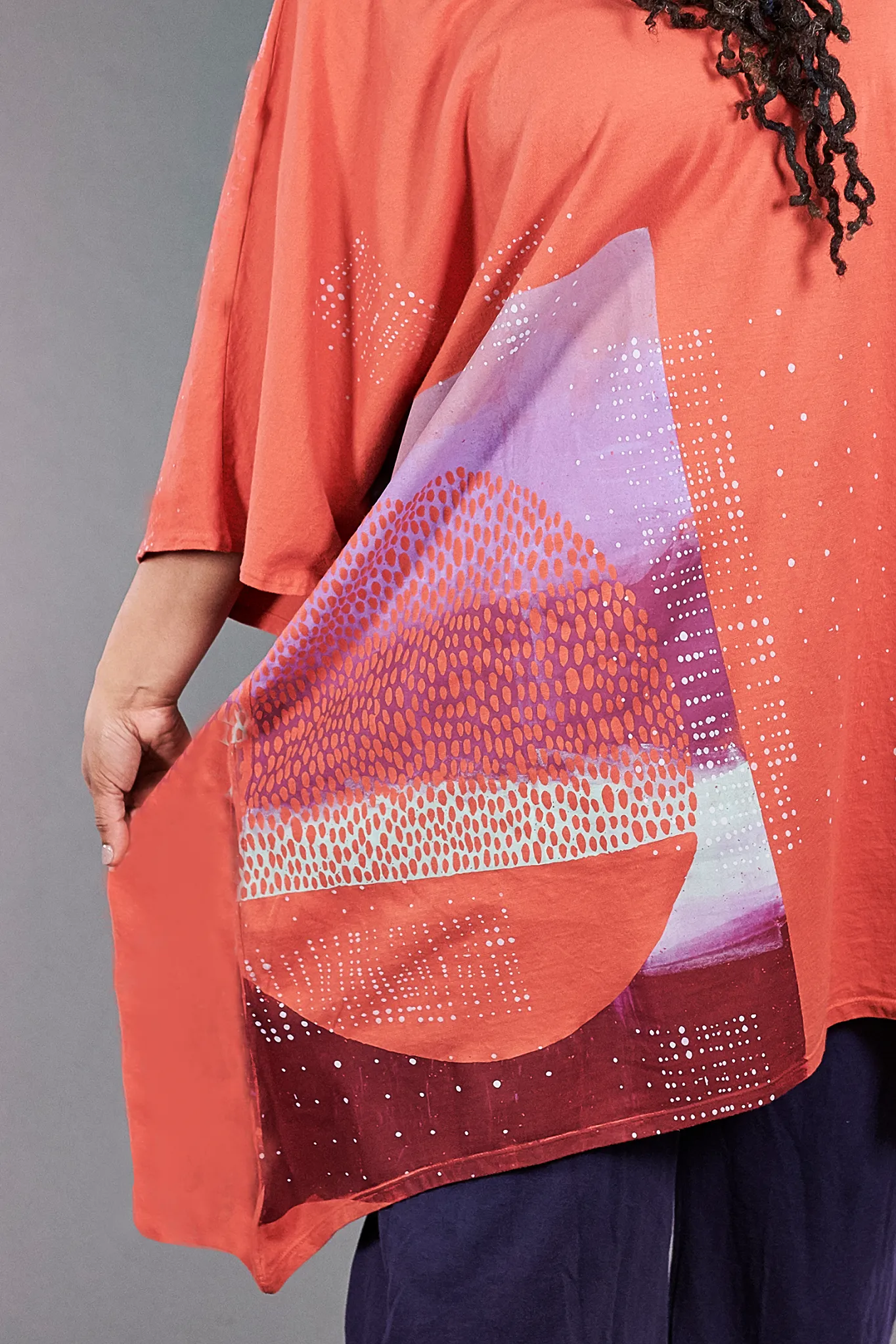 1255 Oversize Tunic Tee Corallium-P