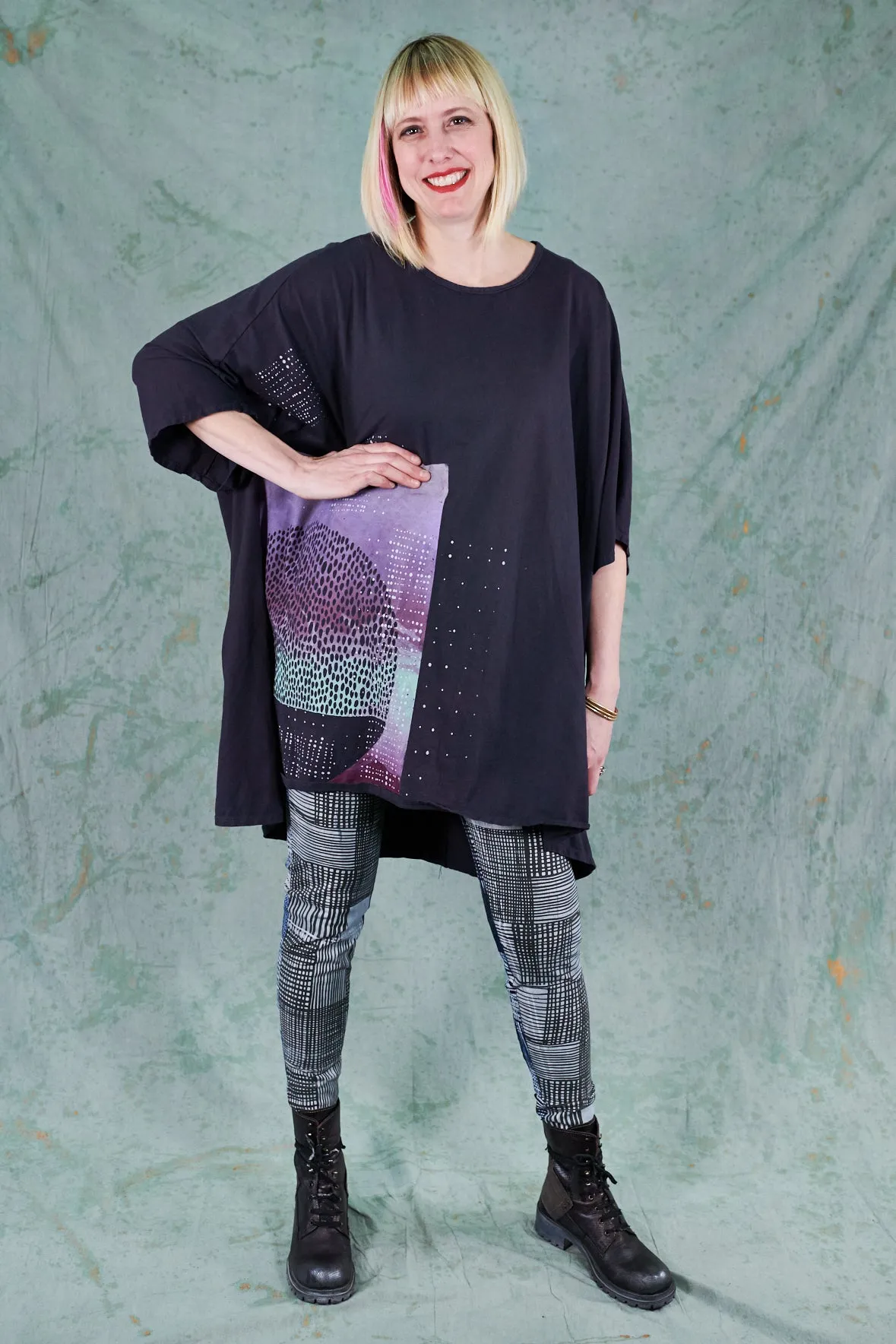 1255 Oversize Tunic Tee Evening Sky