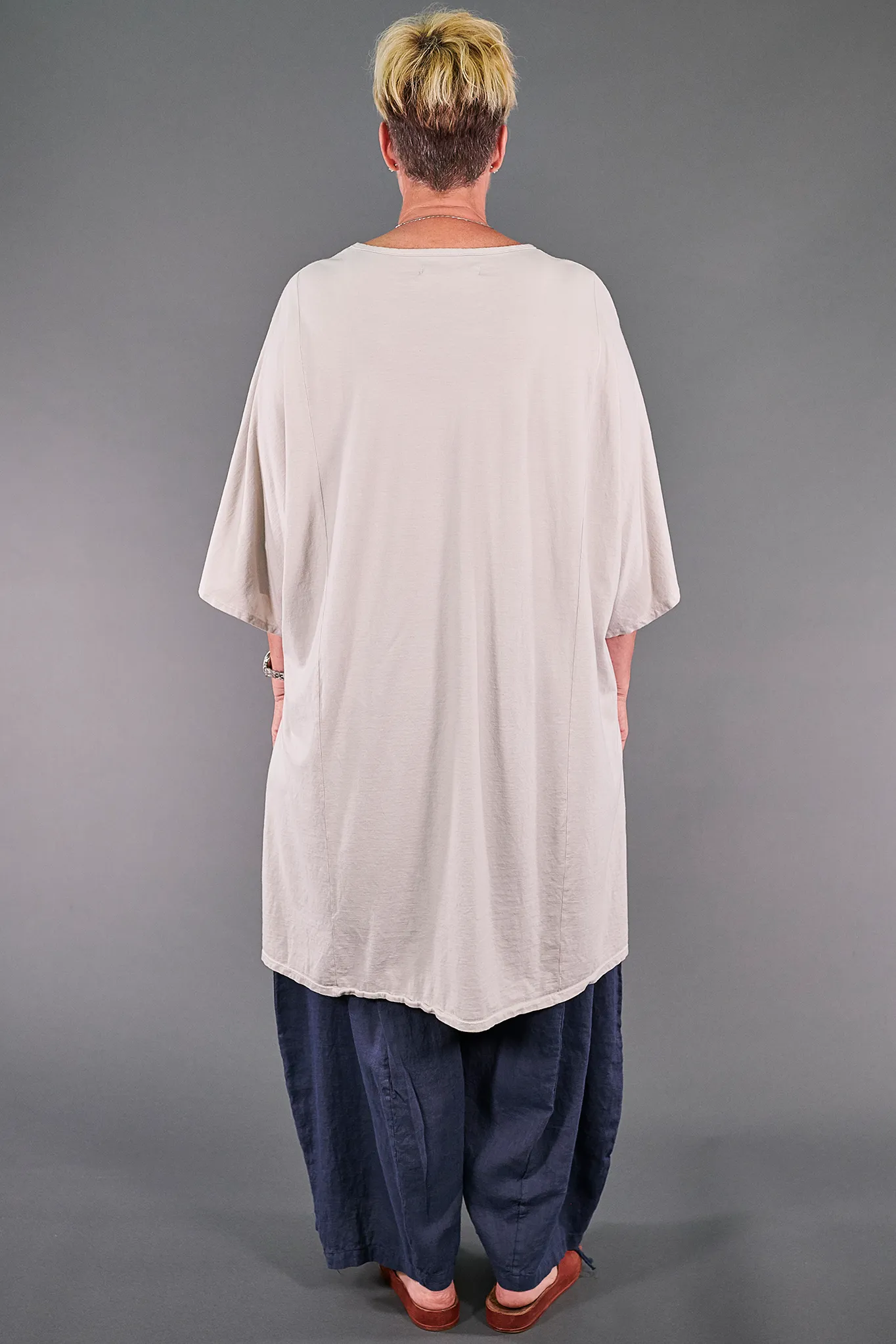 1255 Oversize Tunic Tee Fog-P