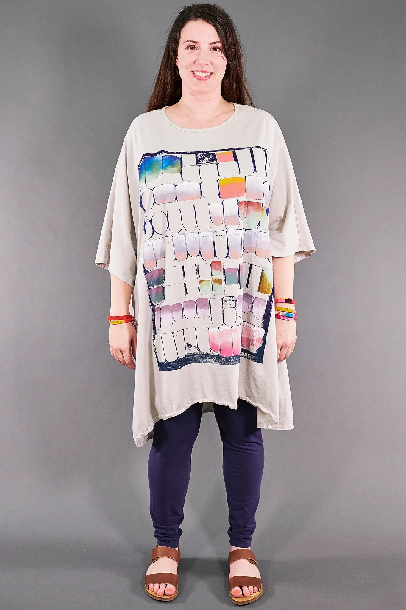 1255 Oversize Tunic Tee Fog-P