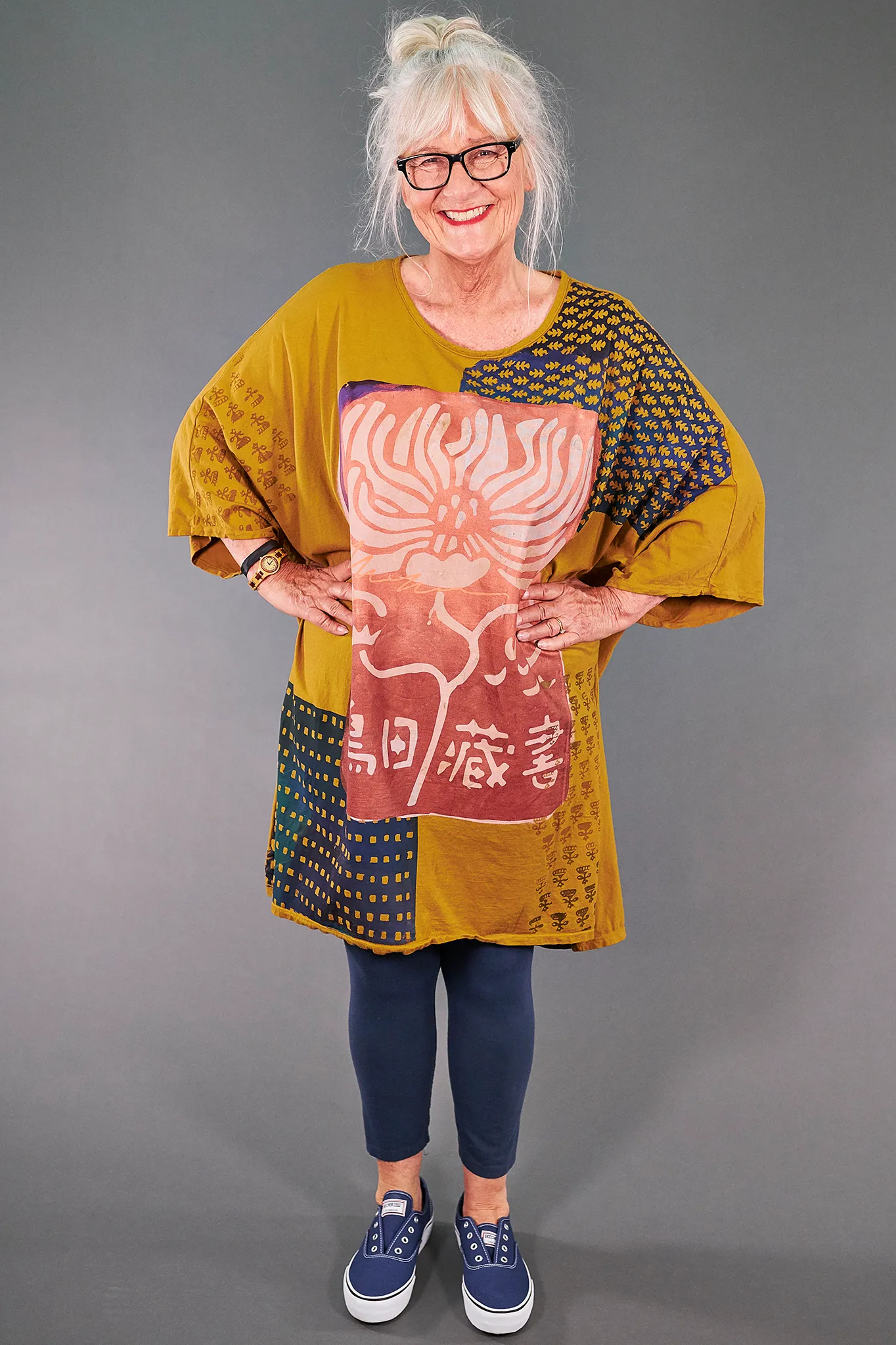 1255 Oversize Tunic Tee Vintage Brass-P