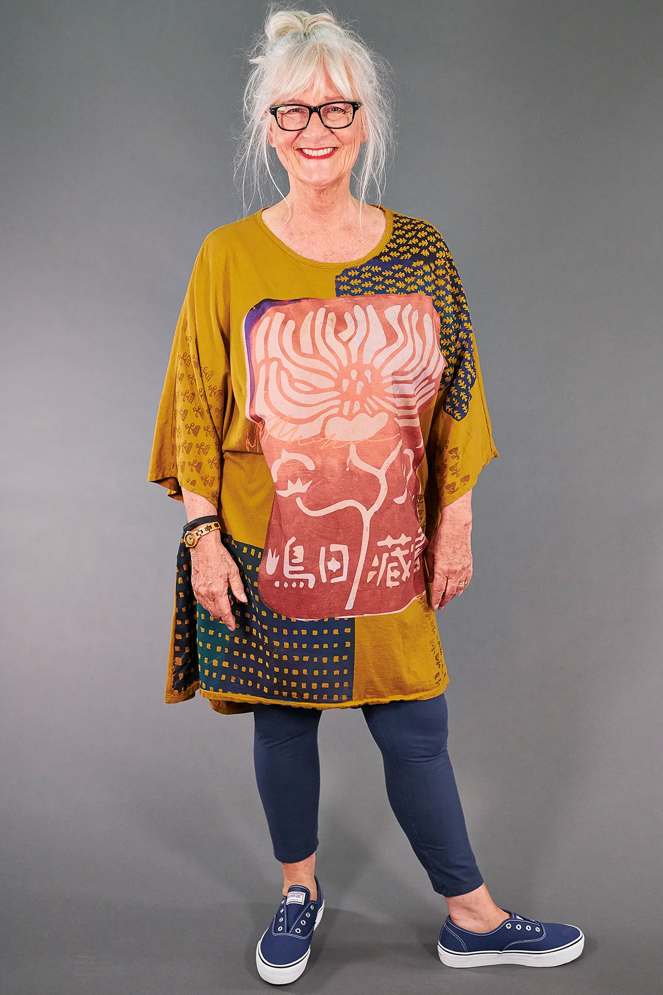 1255 Oversize Tunic Tee Vintage Brass-P