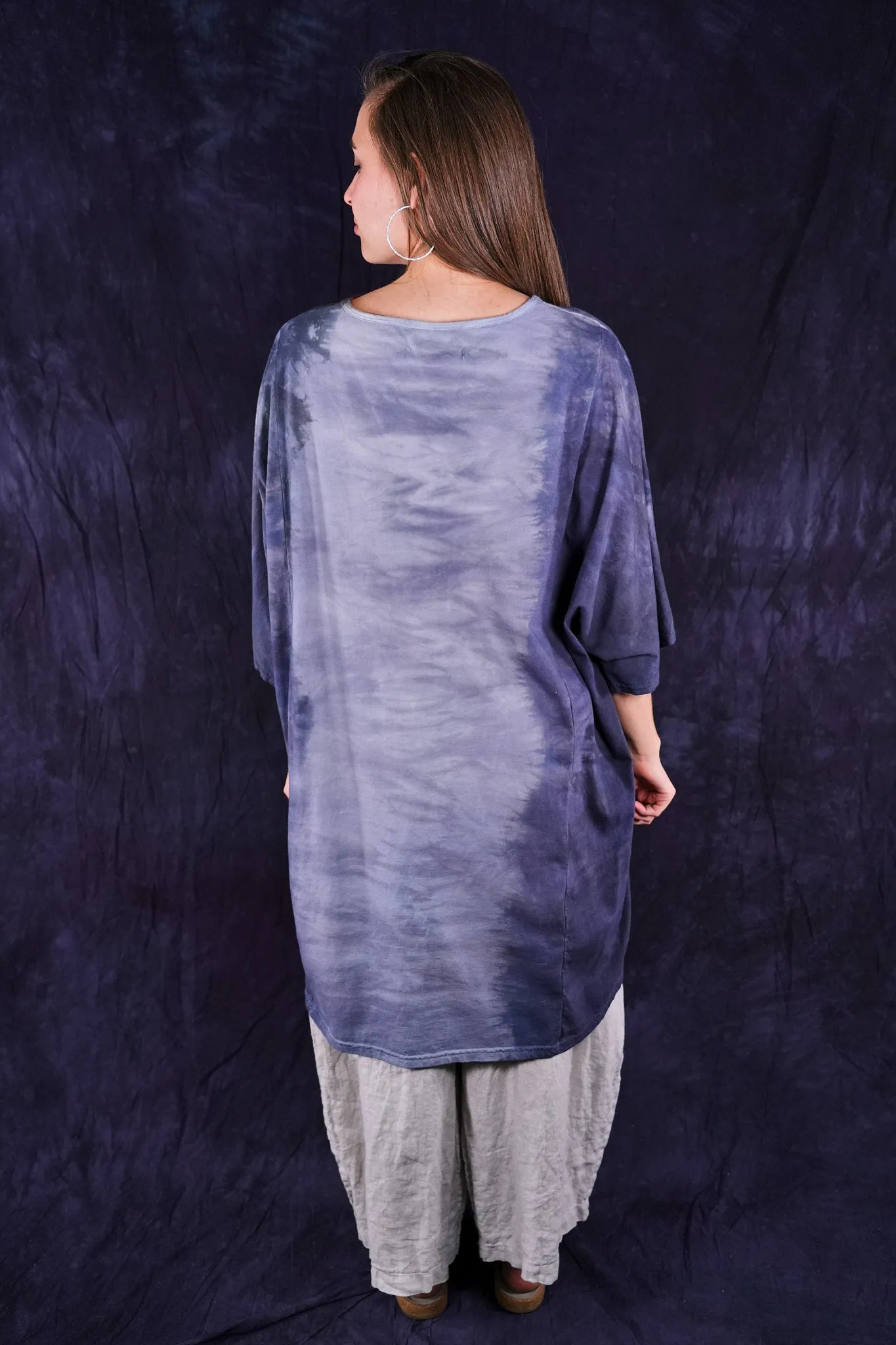 1255HD  Hand Dyed Art Tee Deeper Storm