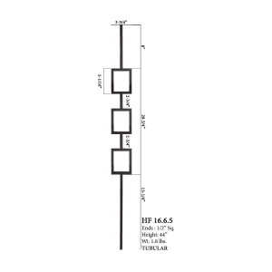16.6.5 Aalto Modern Series Tripple Rectangle Hollow Baluster