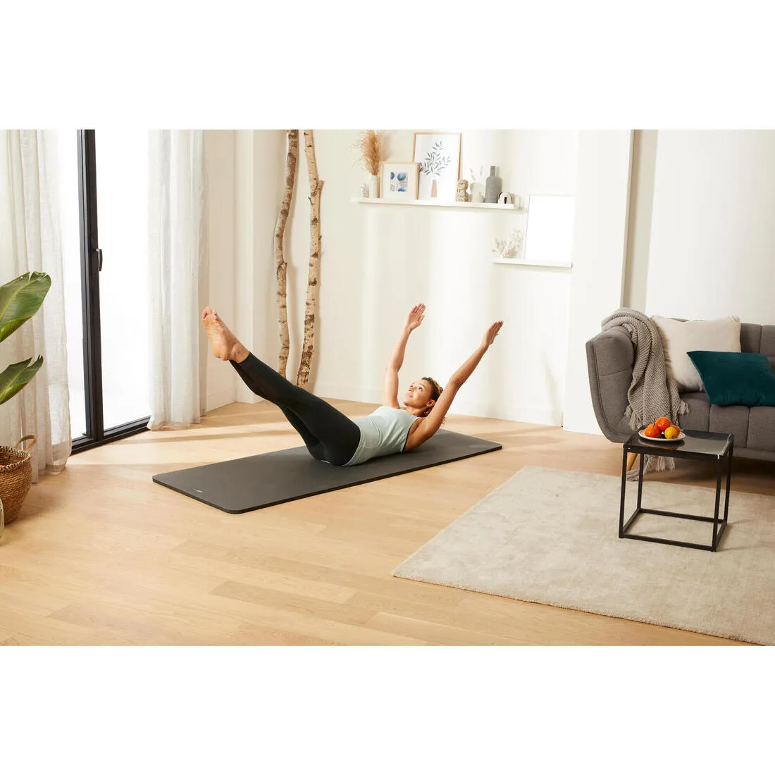 20 mm Size L Pilates Mat Comfort - Anthracite Grey