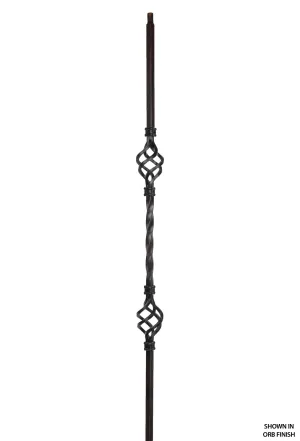 2553 Series 2BASK Double Basket Iron Baluster
