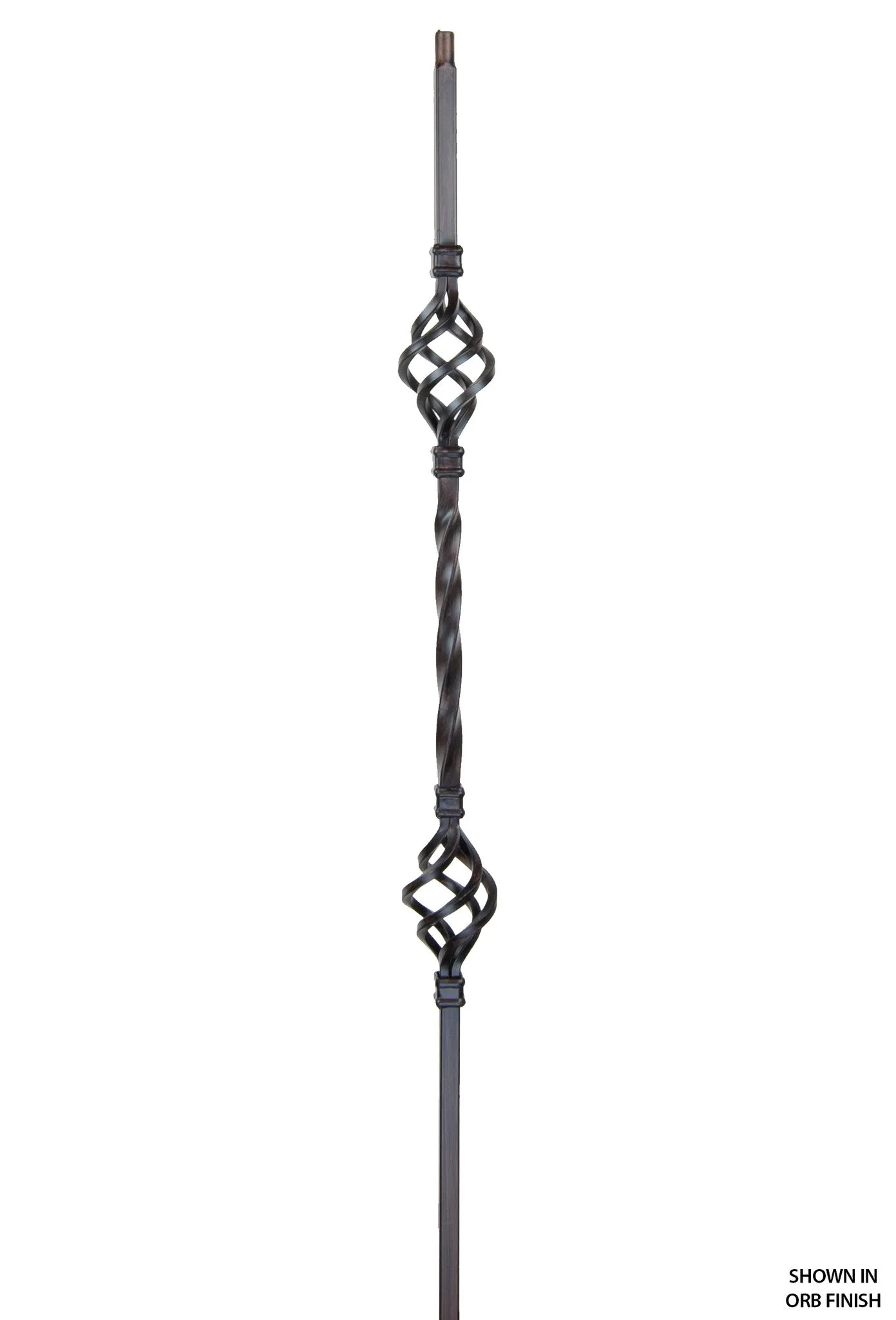 2653 Series KW14-2BASK Knee Wall Double Basket Iron Baluster