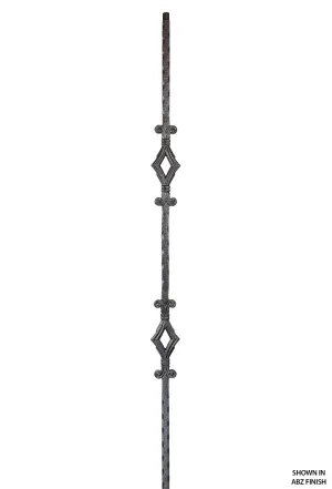 2761 Series M134 Double Diamond Mediterranean Iron Baluster