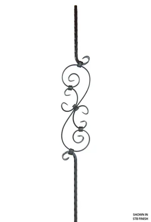 2797 Series M303 Forged Scroll Mediterranean Iron Baluster