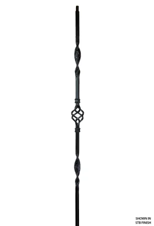 2962 Series M80 Single Basket Ribbon Iron Baluster