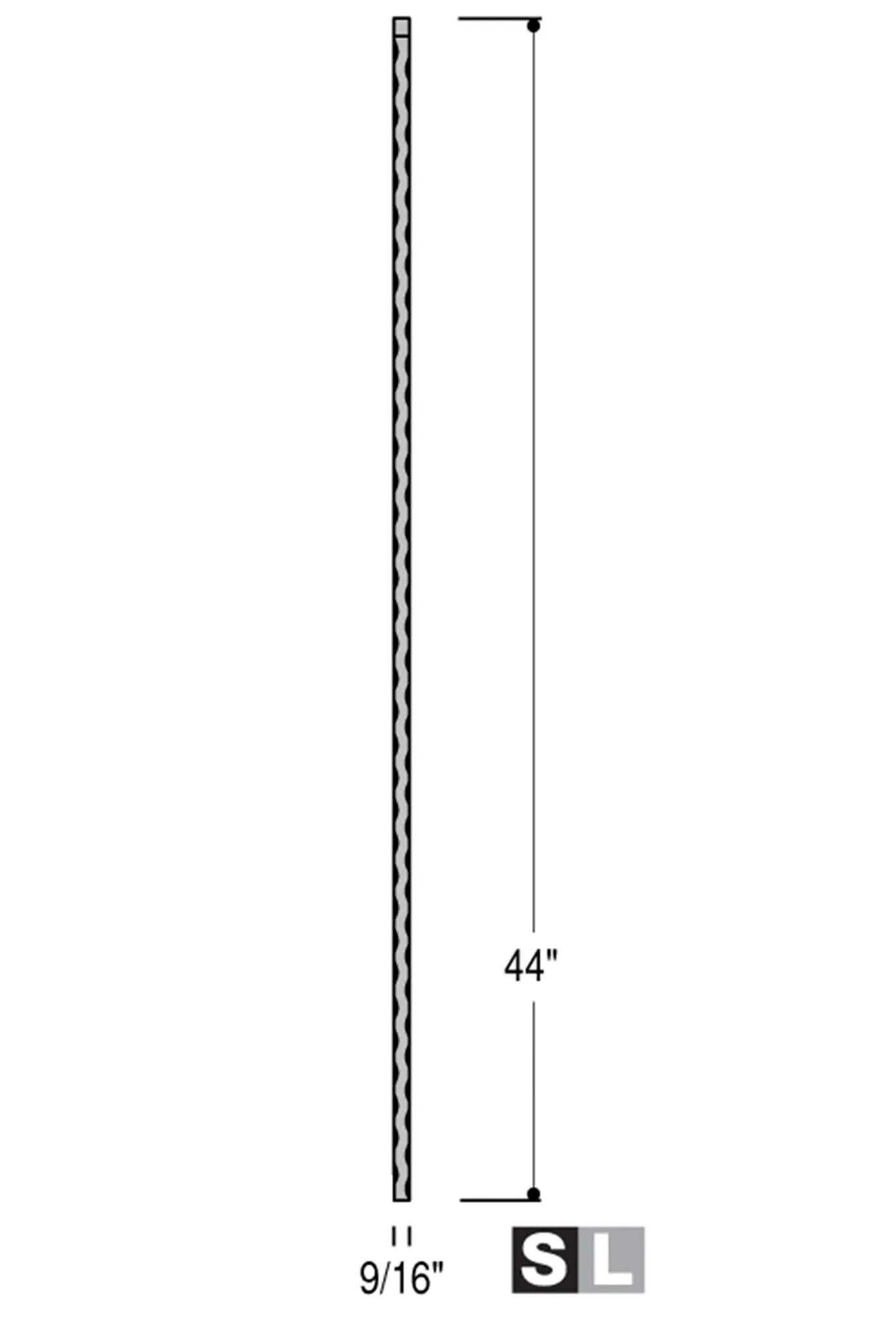 2995 Series M90 Plain Mediterranean Iron Baluster