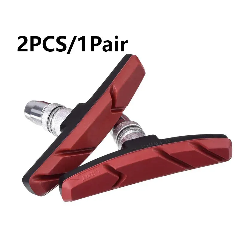 2pc Bicycle Brake Pads Cycling Bike V Brake Holder Pads Shoes Blocks Rubber Friction Rim Brake MTB Road Mute Bike Brake Pads