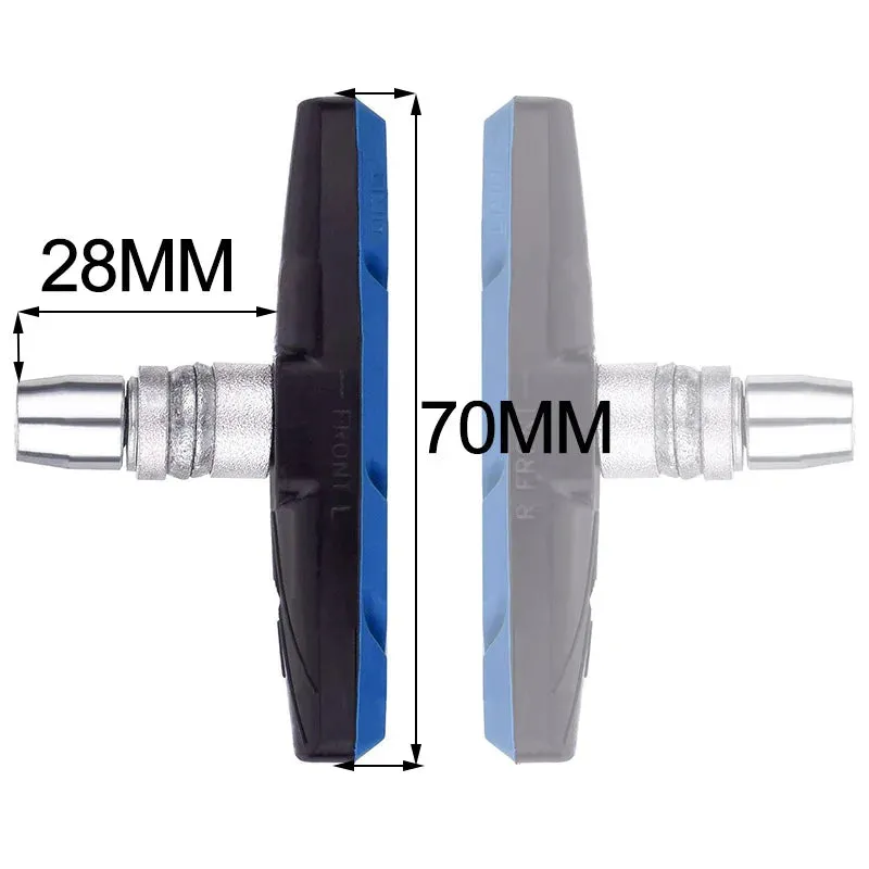 2pc Bicycle Brake Pads Cycling Bike V Brake Holder Pads Shoes Blocks Rubber Friction Rim Brake MTB Road Mute Bike Brake Pads