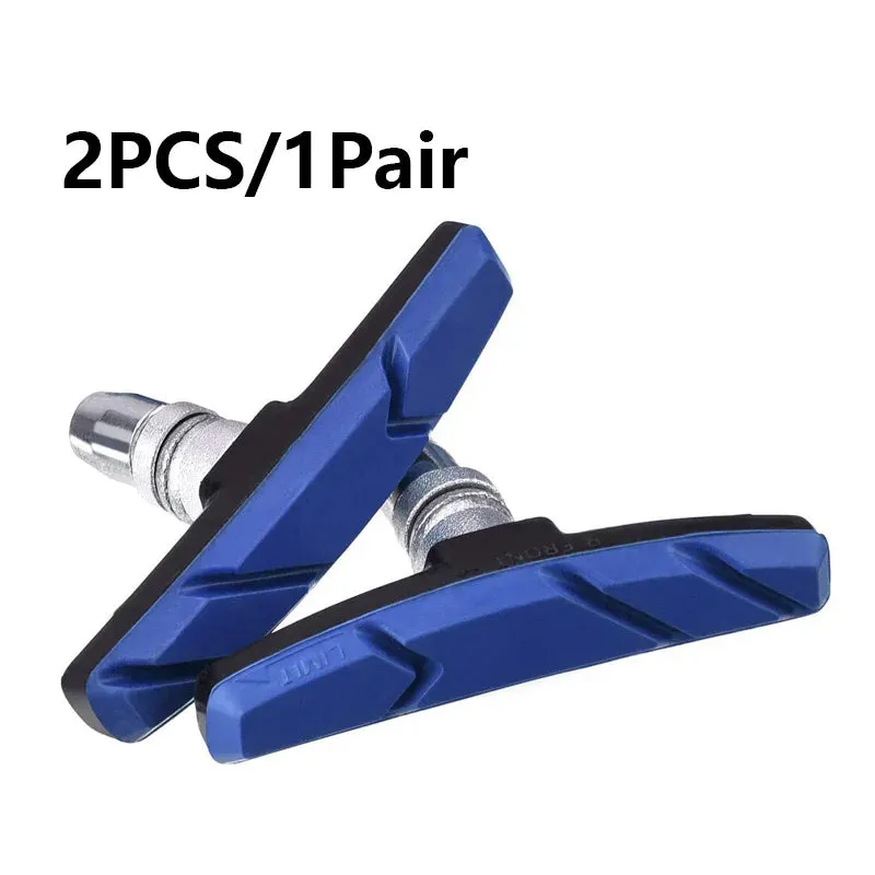 2pc Bicycle Brake Pads Cycling Bike V Brake Holder Pads Shoes Blocks Rubber Friction Rim Brake MTB Road Mute Bike Brake Pads