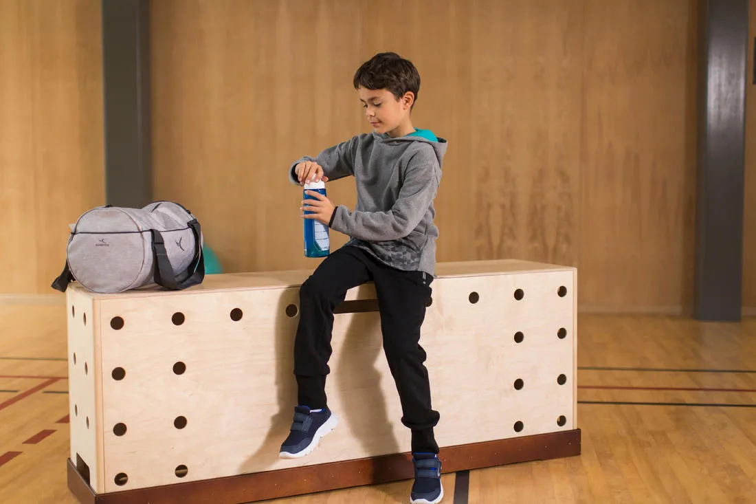 500 Boys' Gym Hoodie - Grey Print