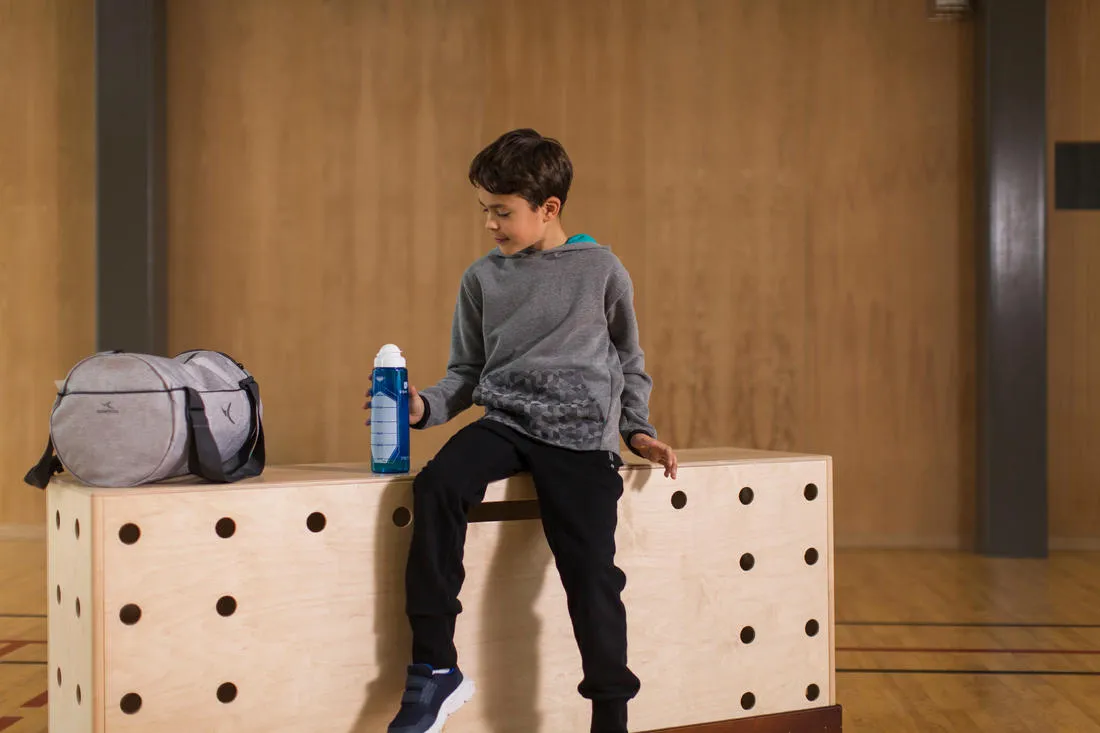 500 Boys' Gym Hoodie - Grey Print