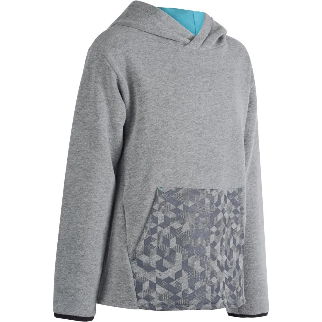 500 Boys' Gym Hoodie - Grey Print