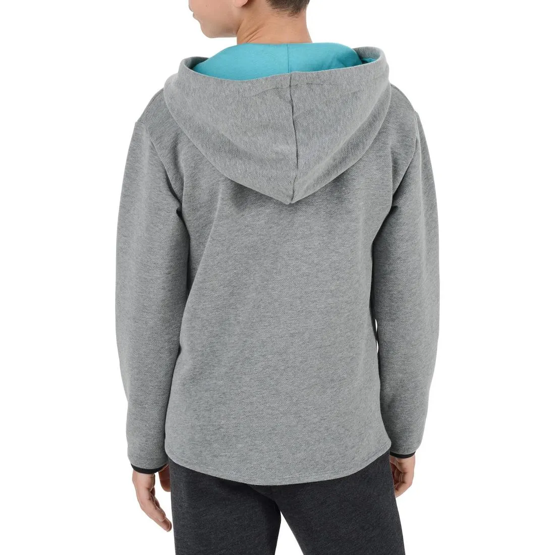 500 Boys' Gym Hoodie - Grey Print