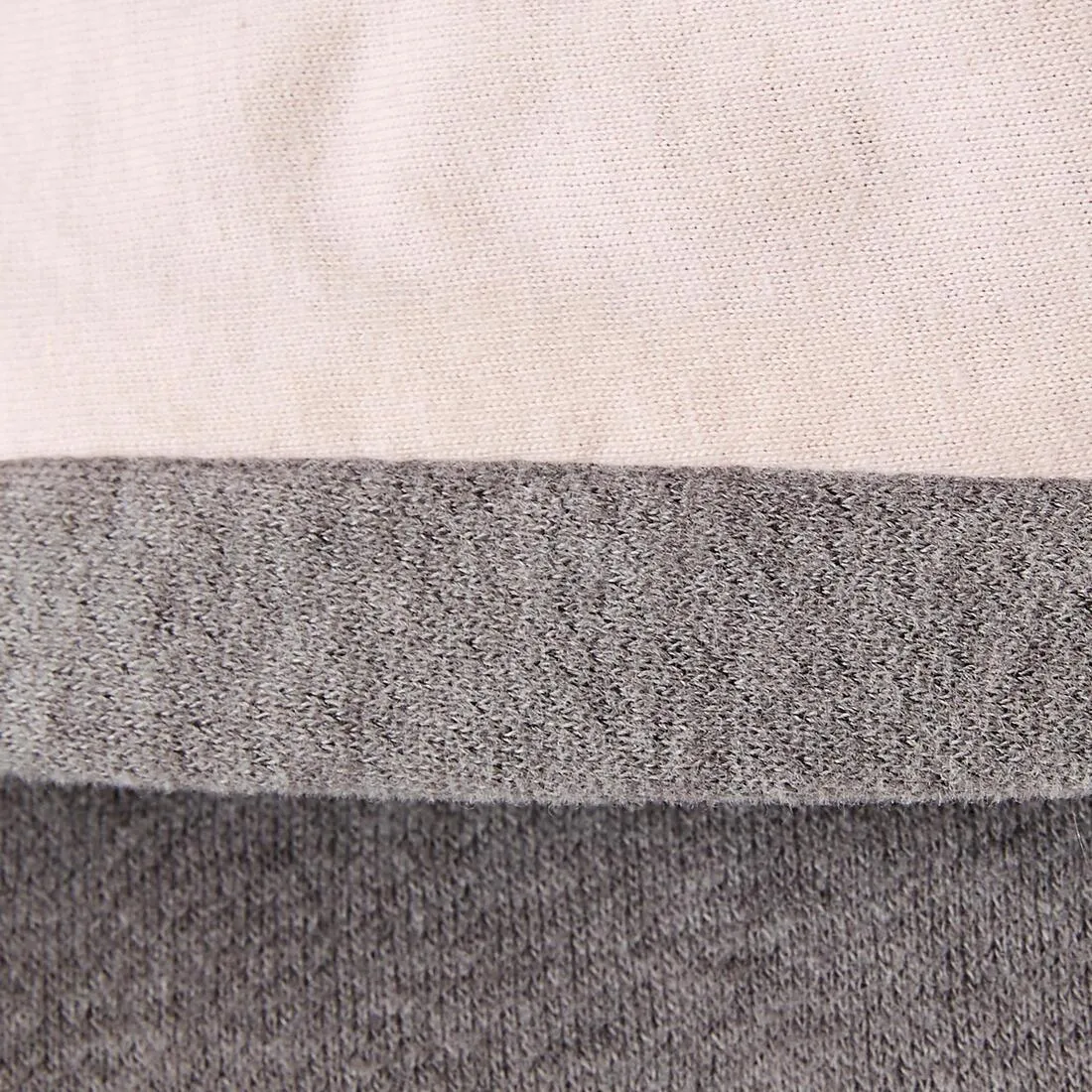 500 Girls' Brushed Jersey Gym Sweatshirt - Grey Print