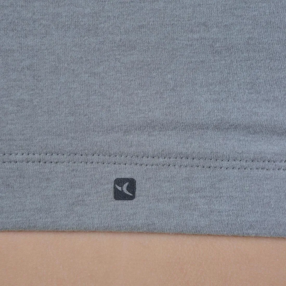 500 Girls' Gym Crop Top - Grey/Black