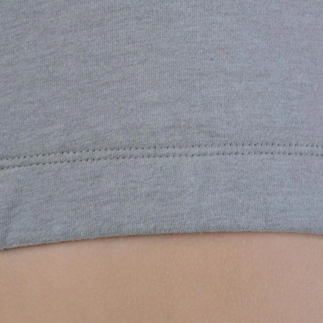 500 Girls' Gym Crop Top - Grey/Black
