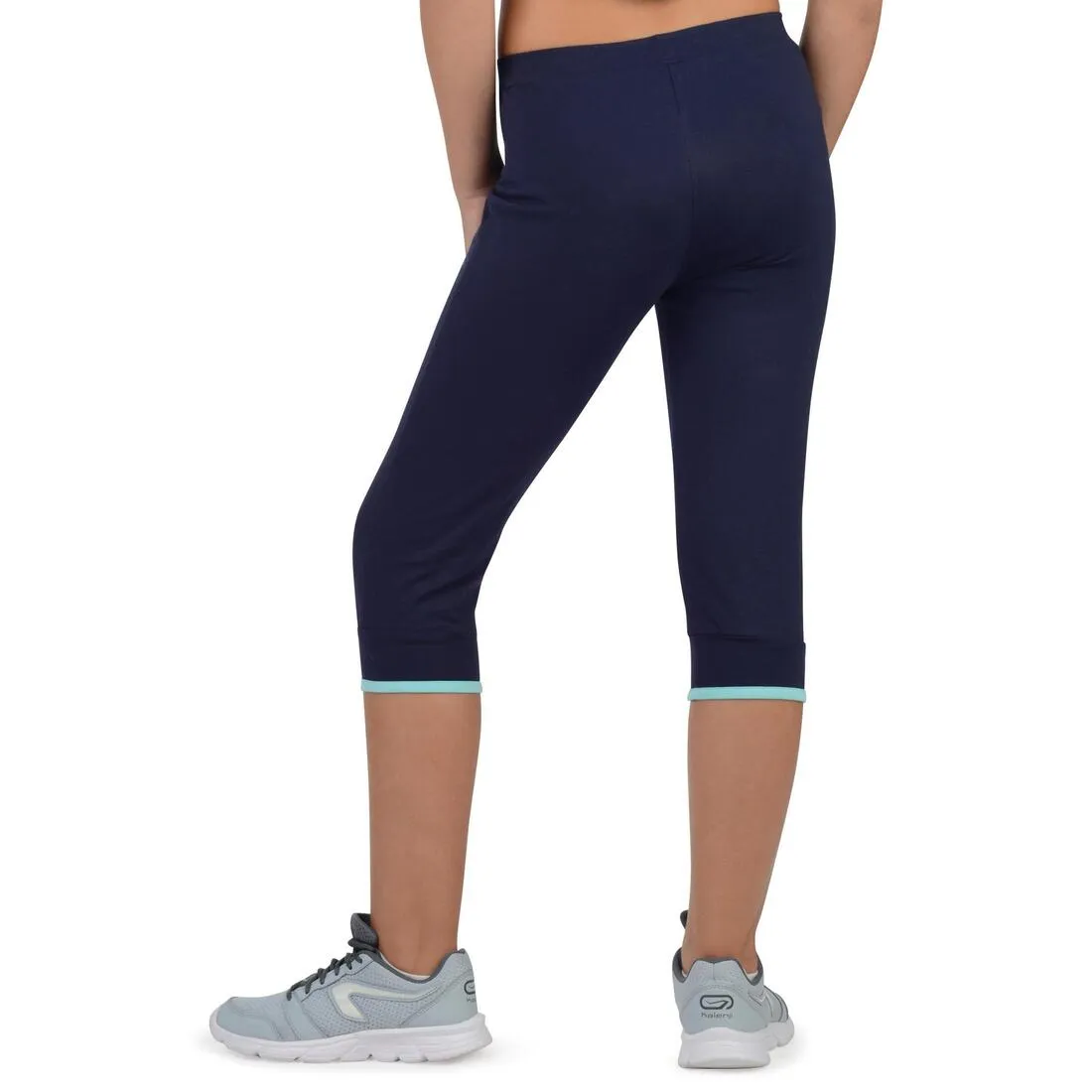 500 Girls' Gym Cropped Bottoms - Blue