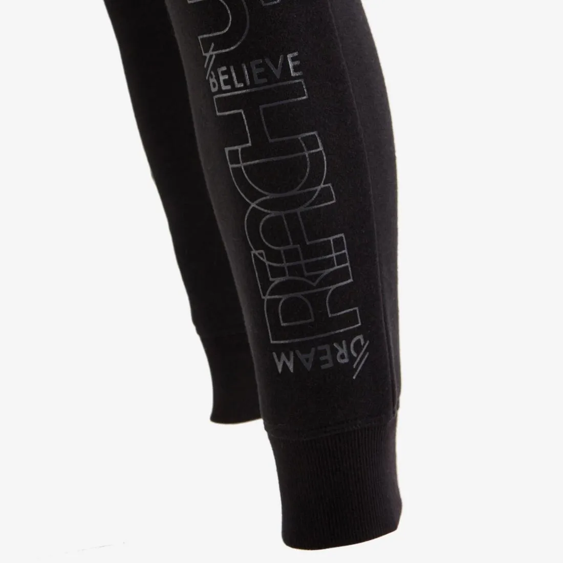 500 Girls' Jersey Gym Bottoms - Light Grey Print