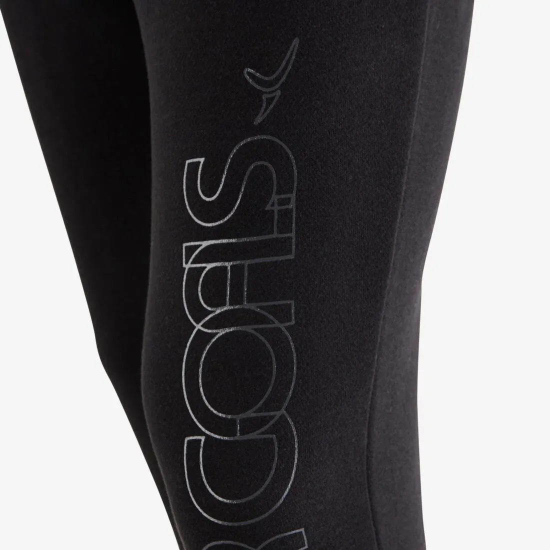 500 Girls' Jersey Gym Bottoms - Light Grey Print