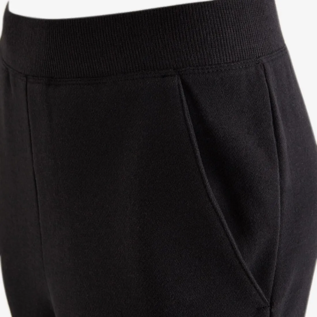 500 Girls' Jersey Gym Bottoms - Light Grey Print