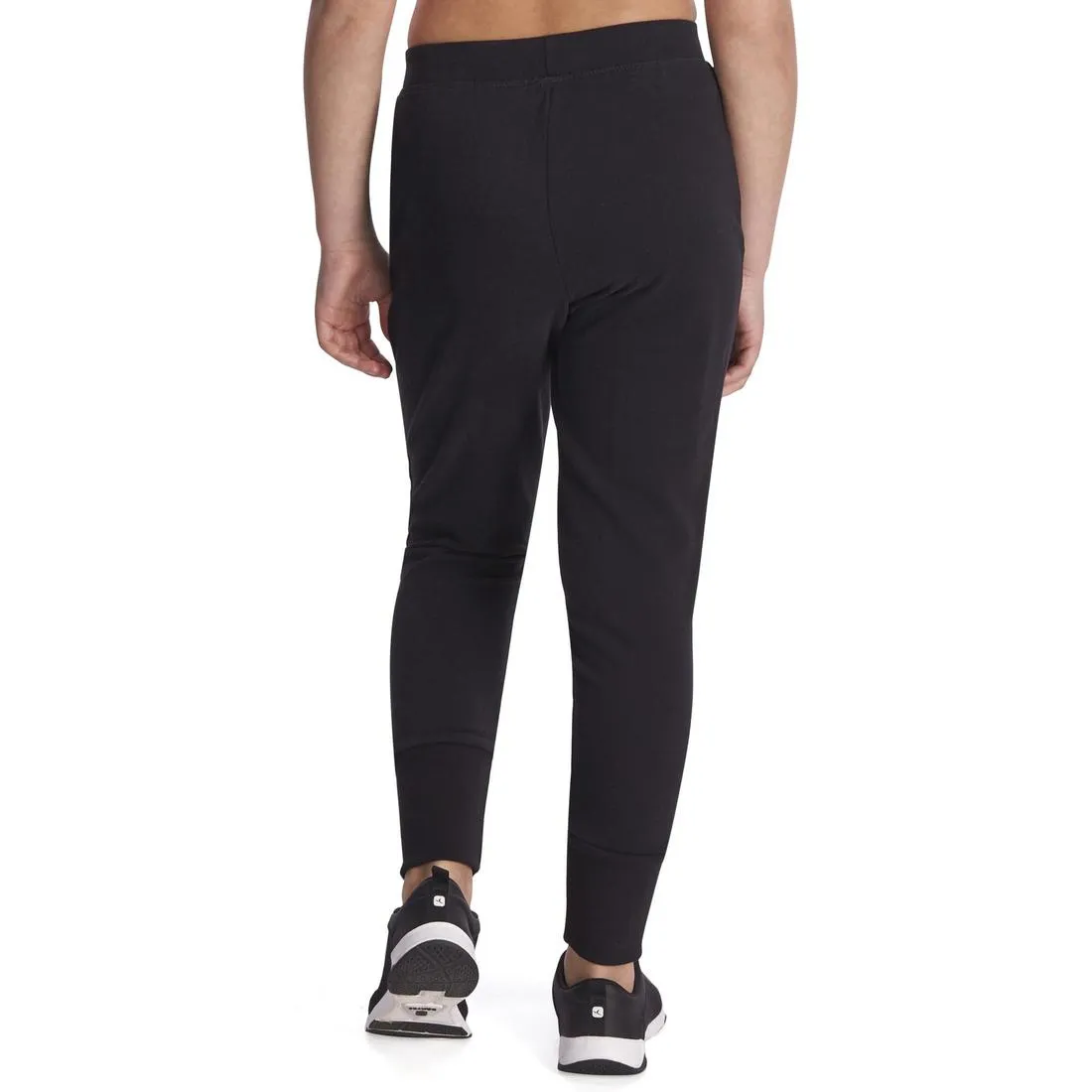 520 Girls' Warm Slim-Fit Gym Bottoms With Pockets - Dark Grey