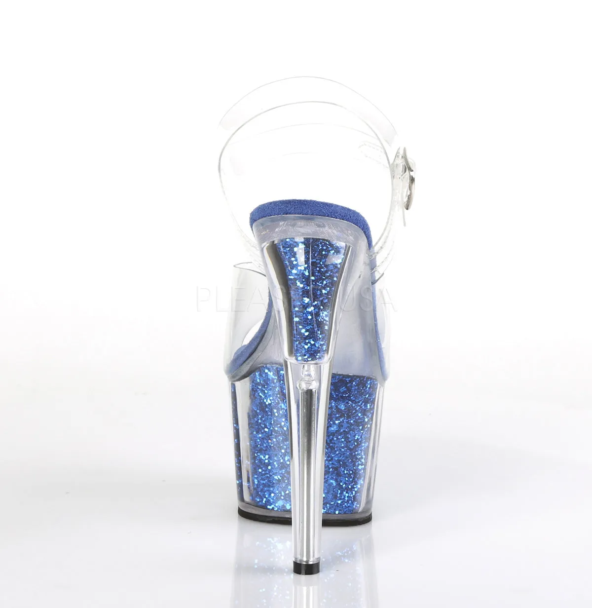 ADORE-708G  Clear/Royal Blue Glitter Inserts