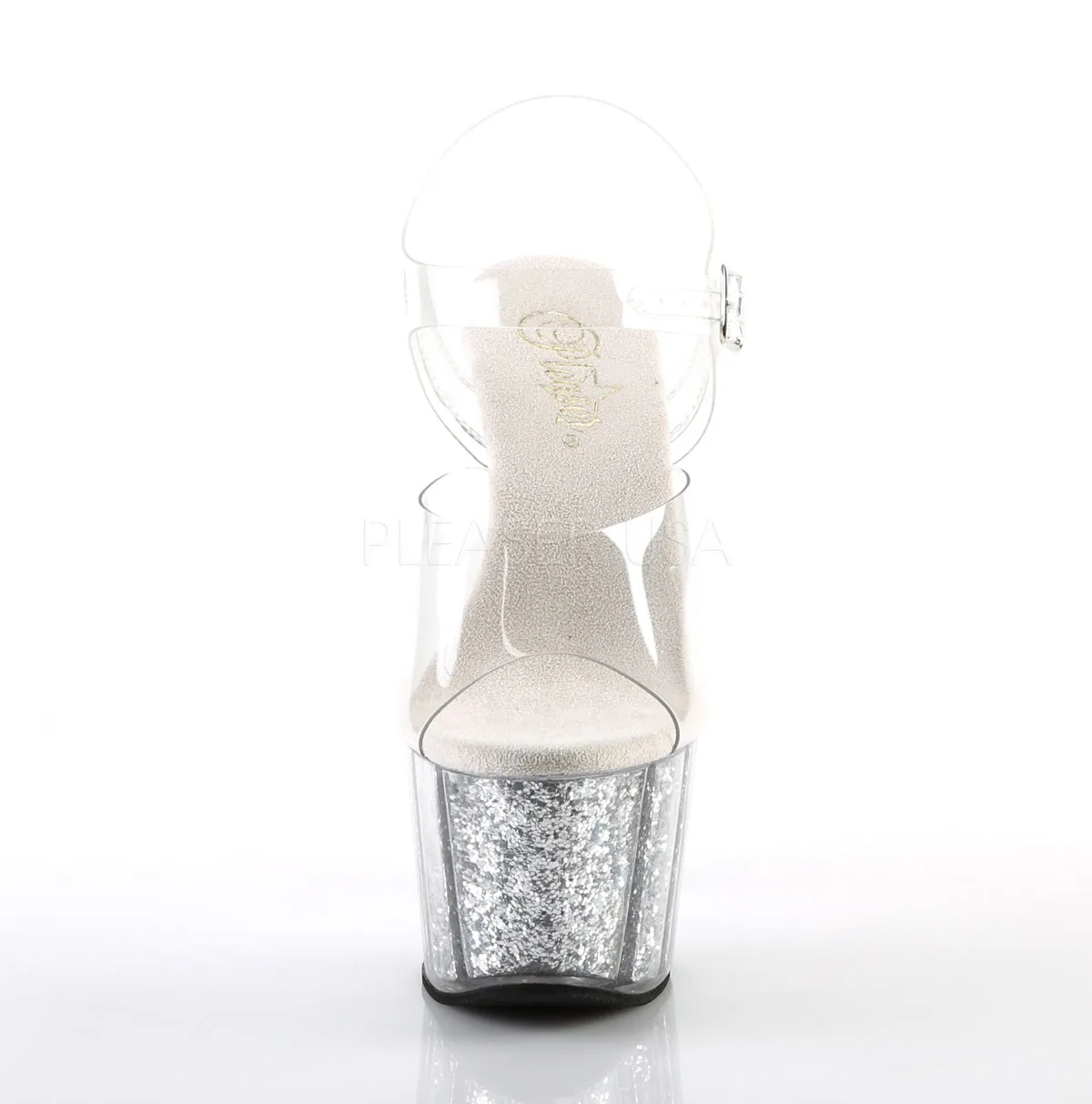 ADORE-708G  Clear/Silver Glitter Inserts