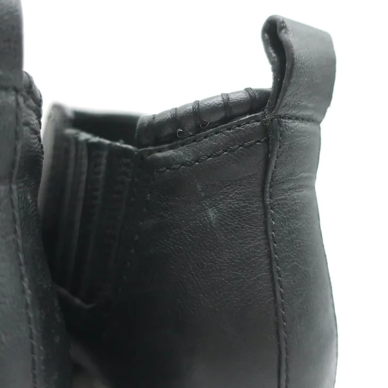 Alexander Wang Kori Ankle Boots Black Leather Size 37.5 Cutout Heel Booties