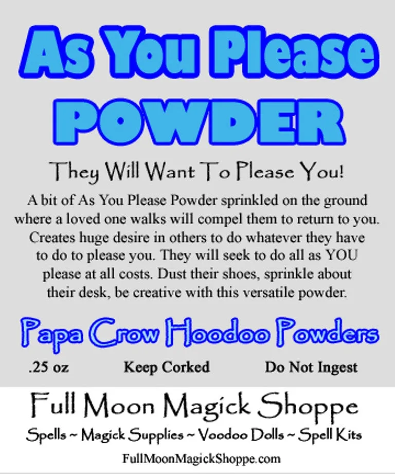 As You Please Powder