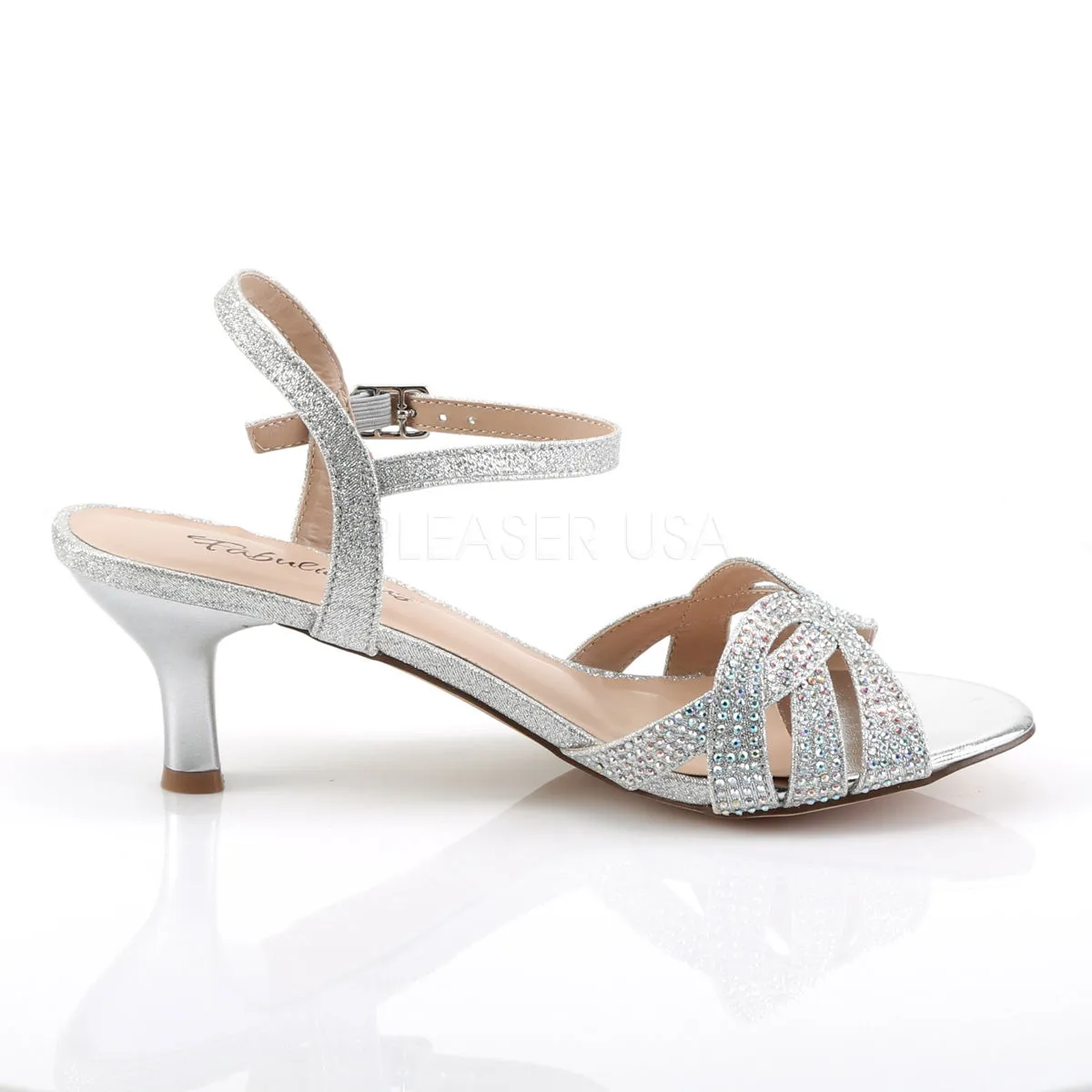 AUDREY-03  Silver Shimmering Fabric