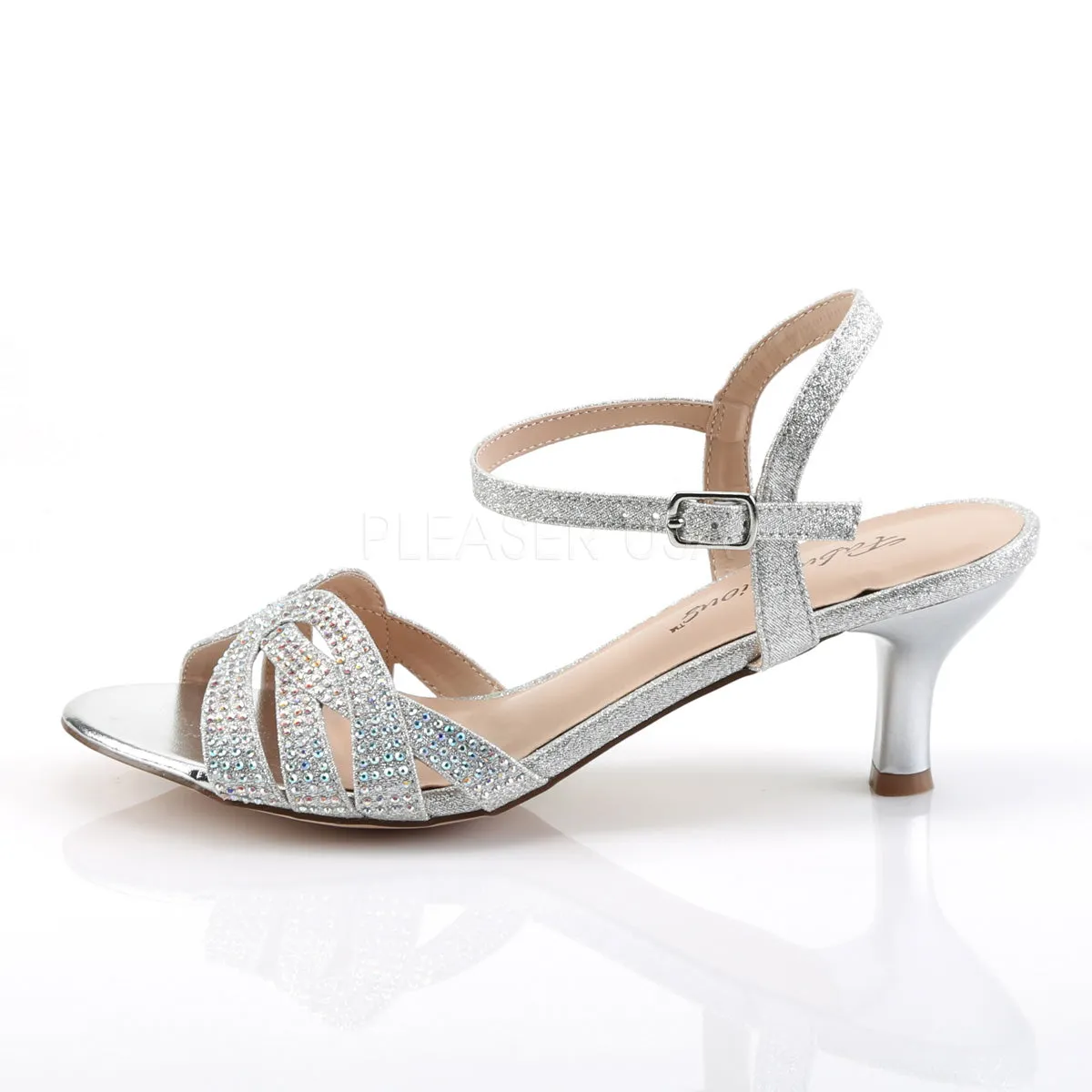AUDREY-03  Silver Shimmering Fabric