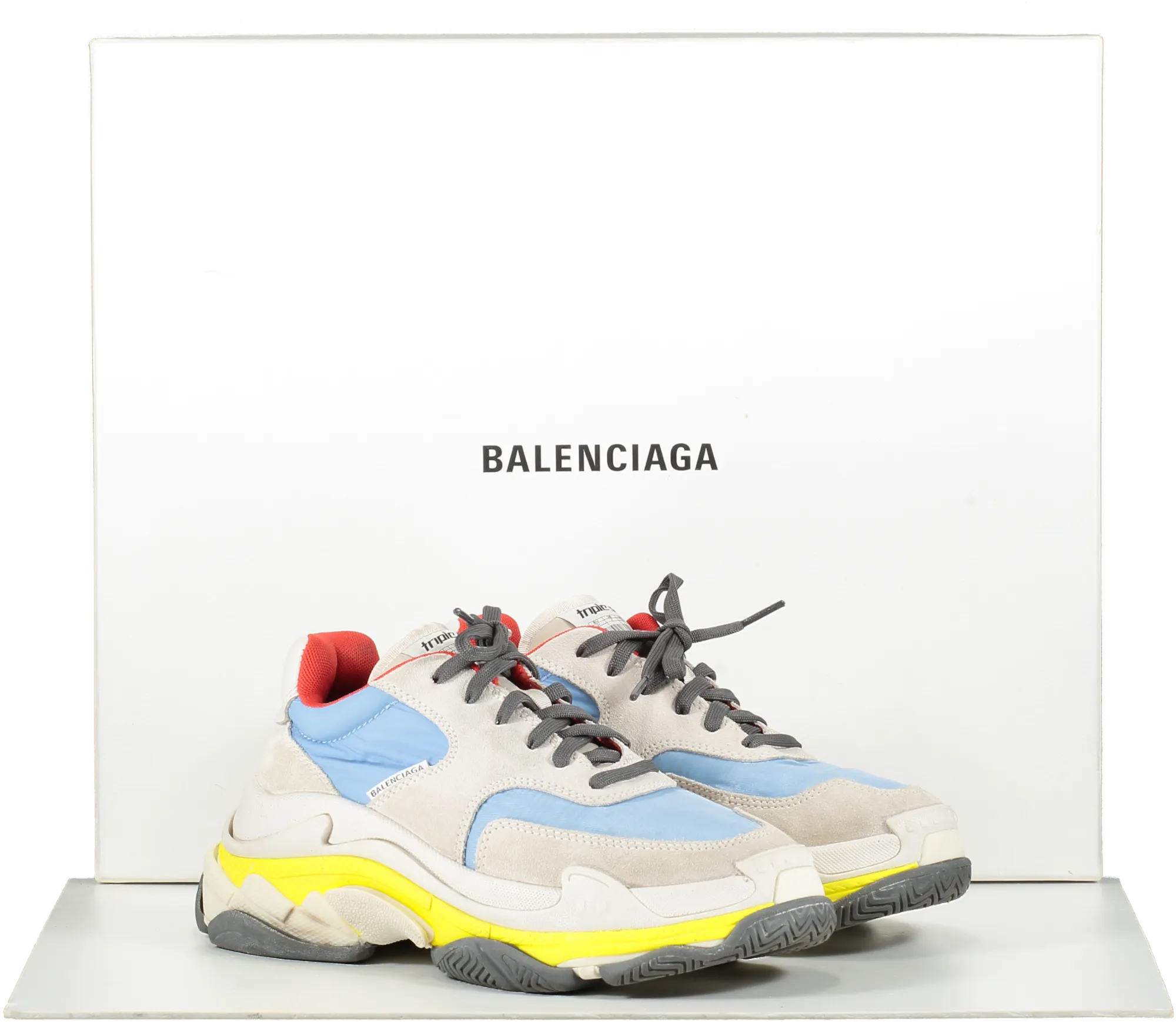 Balenciaga Multicoloured Triple S Grey Chunky Trainers UK 4 EU 37 👠