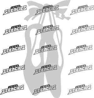 Ballet / Dance Shoes # 2306 Art stencil