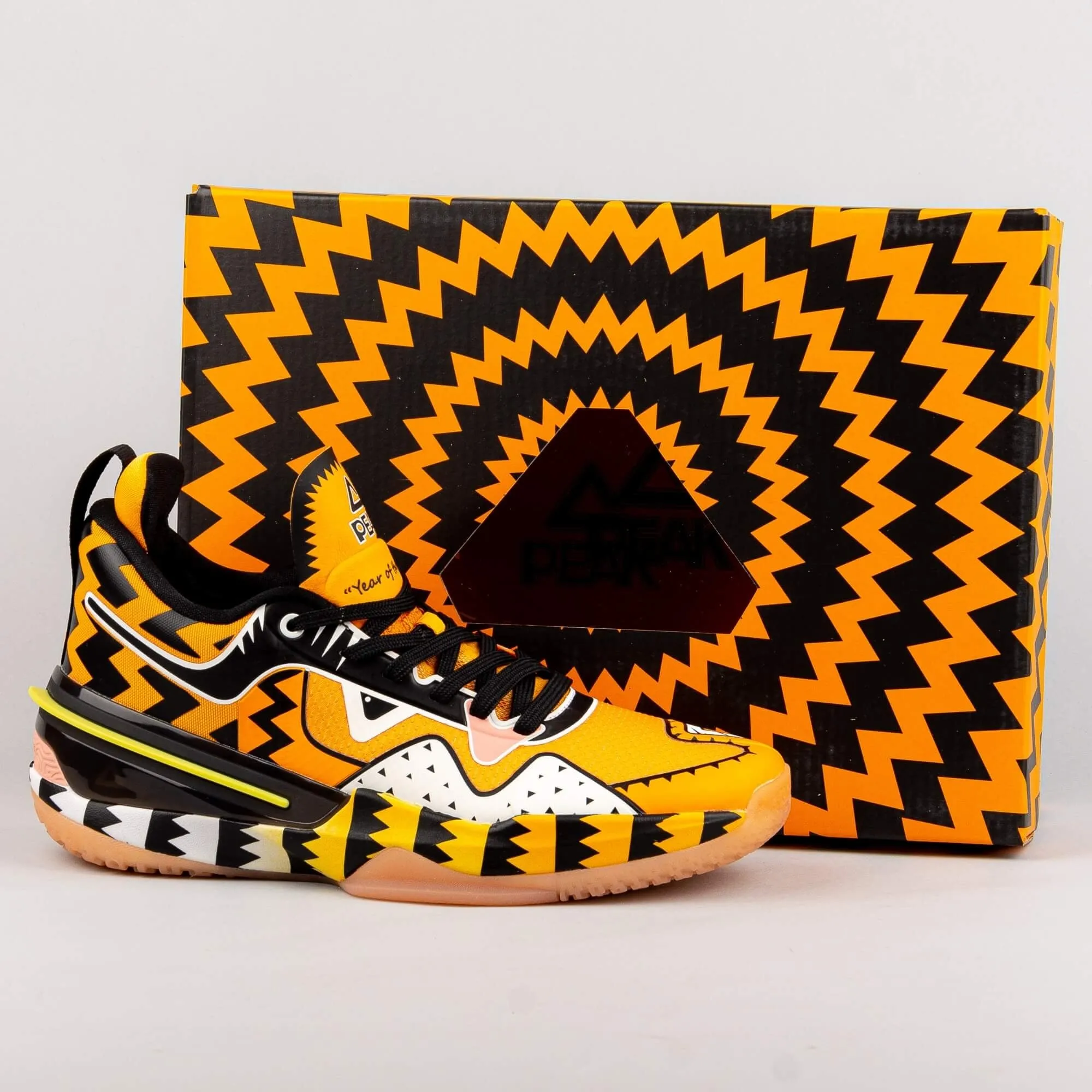 Basketbalové tenisky Peak Basketball Match Shoes Year Of The Tiger Limited Edition Flash 3 Mango Yellow