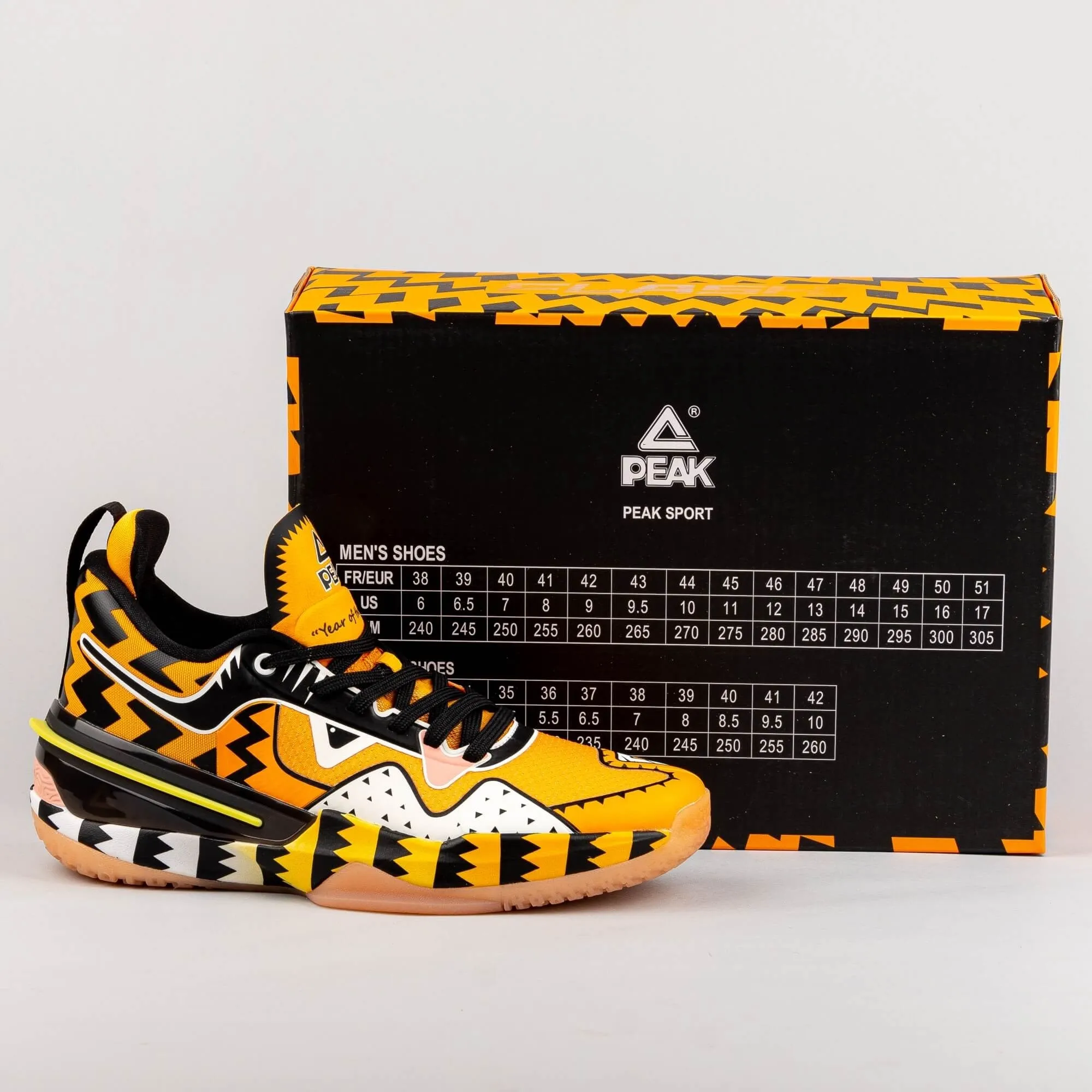Basketbalové tenisky Peak Basketball Match Shoes Year Of The Tiger Limited Edition Flash 3 Mango Yellow