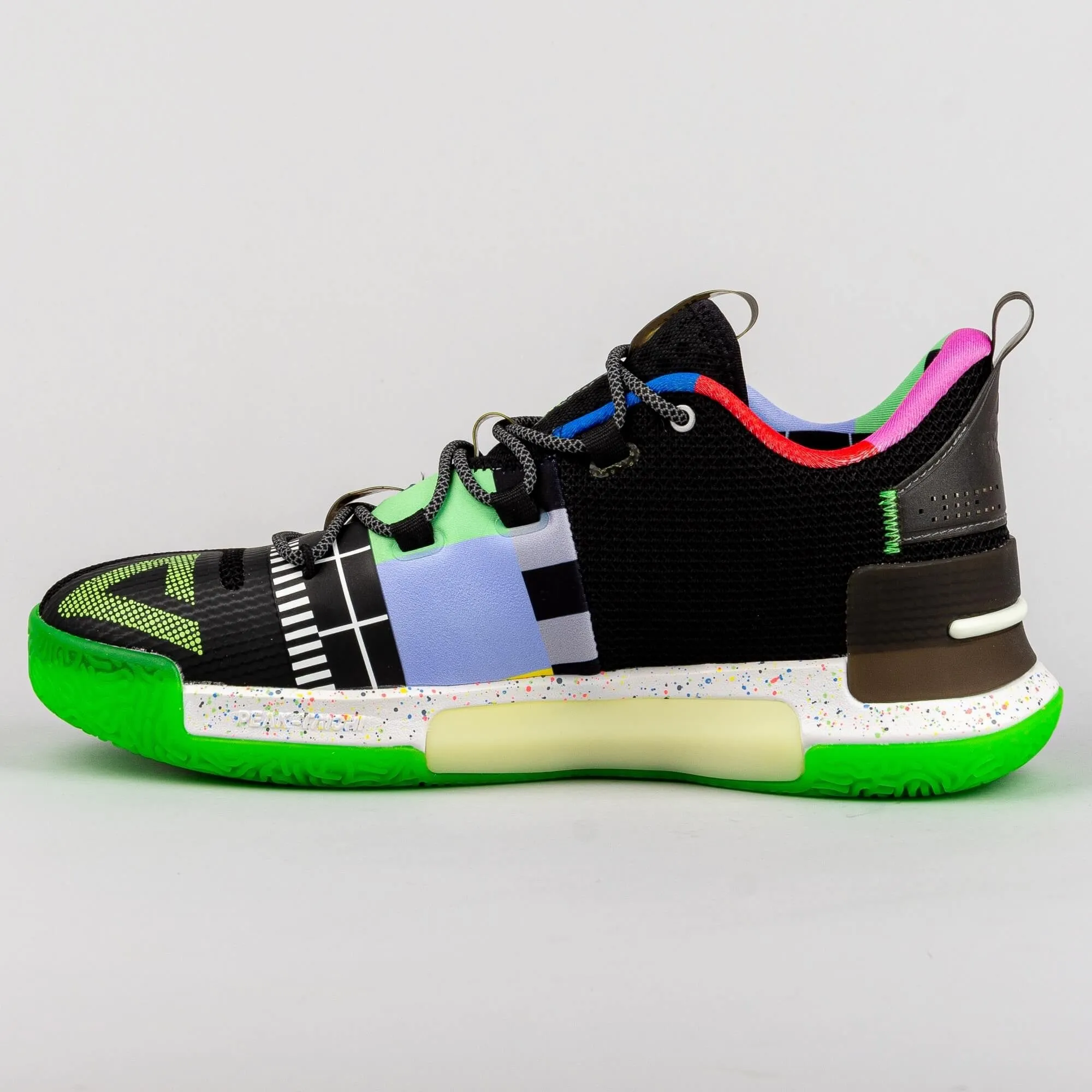 Basketbalové tenisky Peak Lou Williams Signature Basketball Shoes Flash 1 x 30ING „Analog“ Black/Fluorescent Green