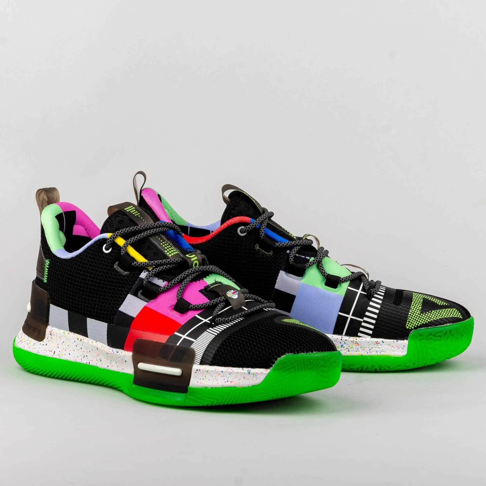 Basketbalové tenisky Peak Lou Williams Signature Basketball Shoes Flash 1 x 30ING „Analog“ Black/Fluorescent Green