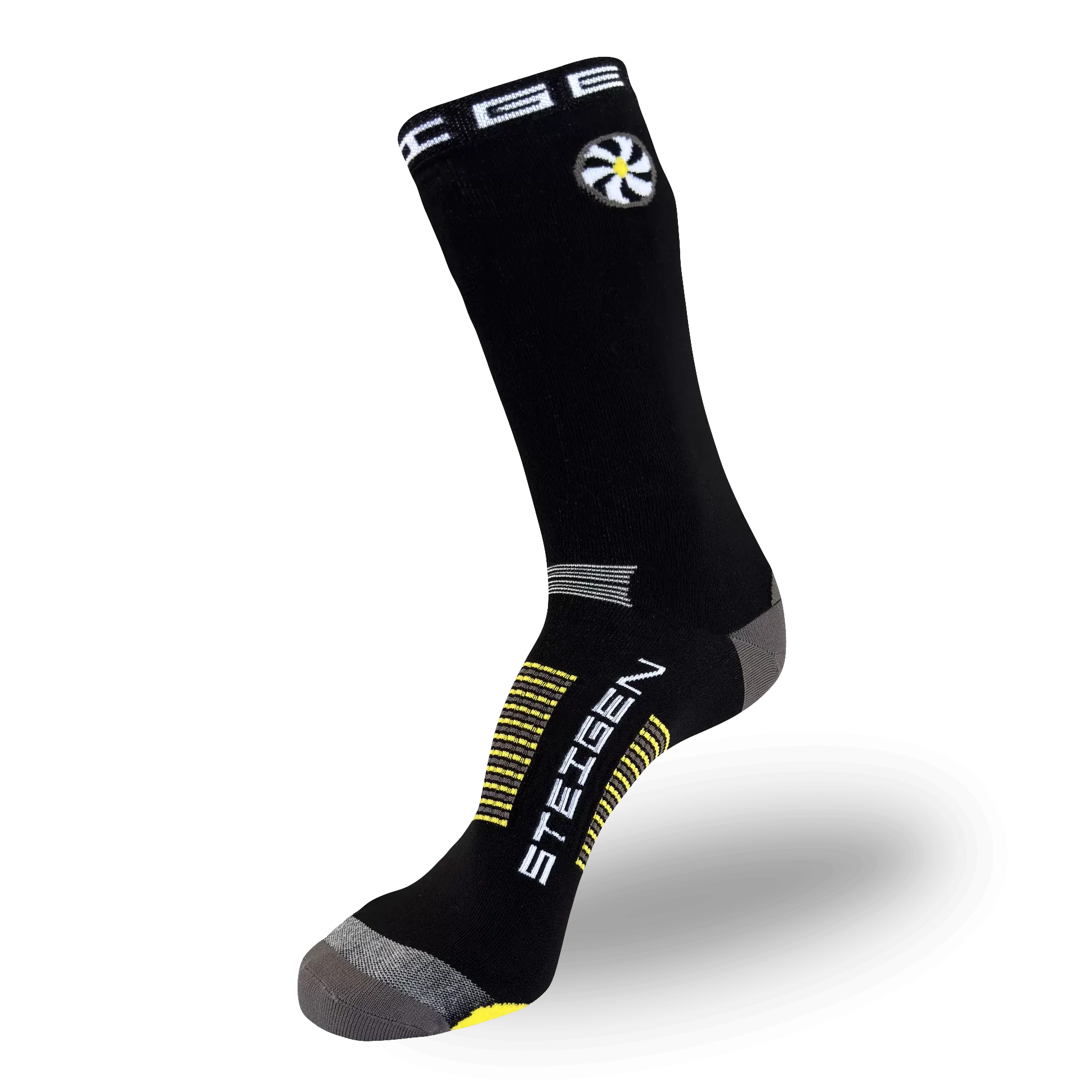 Big Foot (Size 12  Only) Black Running Socks 3/4 Length