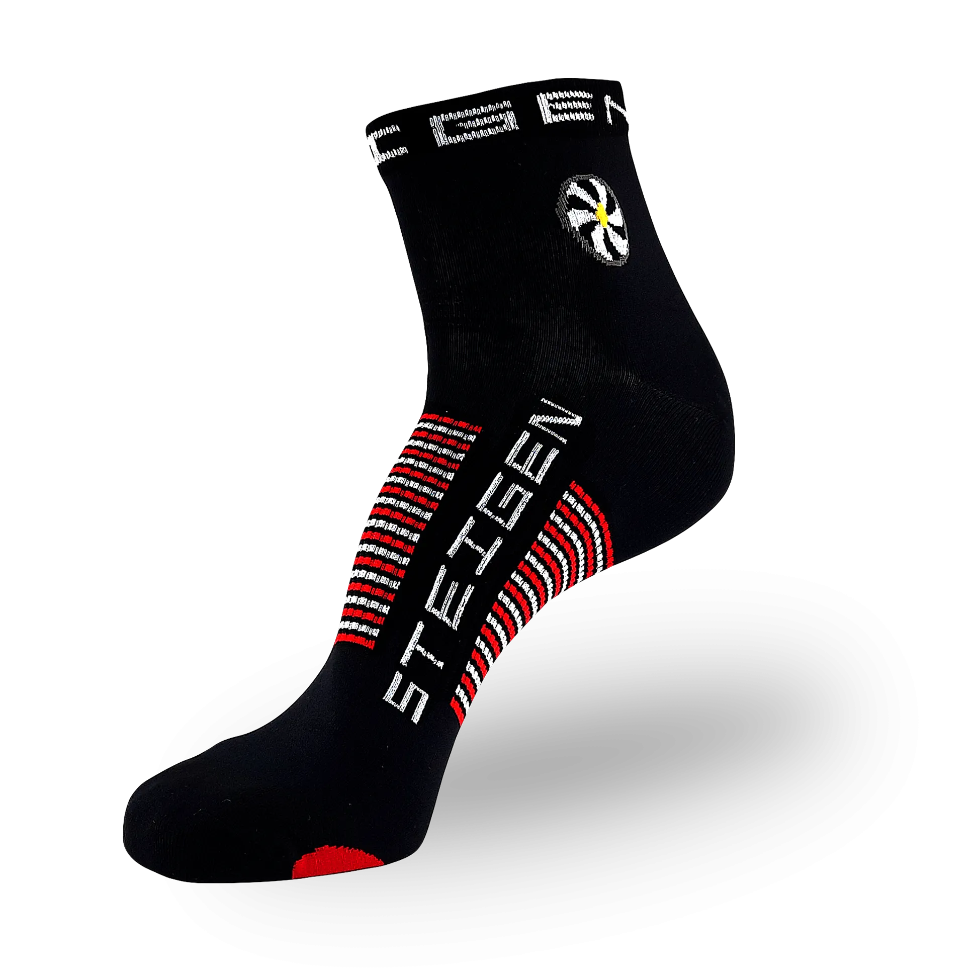 Big Foot (Size 12  Only) Black Running Socks ¼ Length