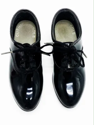 Black patent dance shoes size 10