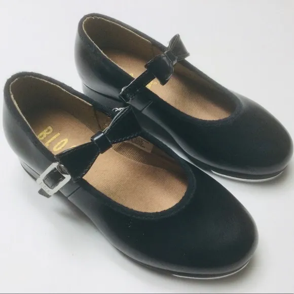 BLOCH - YOUNG GIRLS - BLACK - SIZE 9.5 - BLACK - MARY JANE - TAP DANCE SHOES
