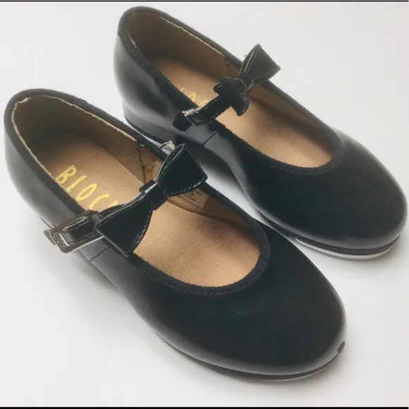BLOCH - YOUNG GIRLS - SIZE 10 - BLACK - MARY JANE - TAP DANCE SHOES